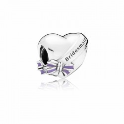Sterling Silver Best Bridesmaid Heart Charm - Gratitude and Love