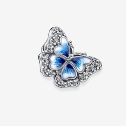 Pandora Blue Butterfly Sparkling Charm with Enamel and CZ Wings