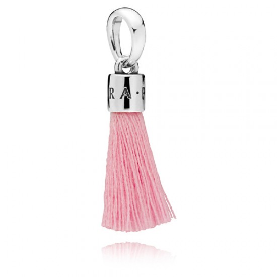 Pandora Vibrant Pink Tassel Fabric Charm