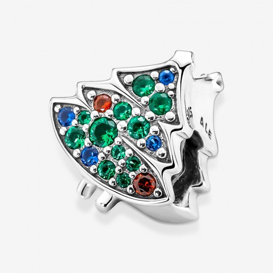 Pandora Colorful Christmas Tree Charm in Sterling Silver