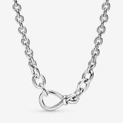 Pandora Chunky Infinity Knot Chain Necklace - Symbol of Eternal Love