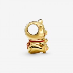 Pandora Cute Fortune Cat Charm - 14k Gold-Plated Symbol of Luck