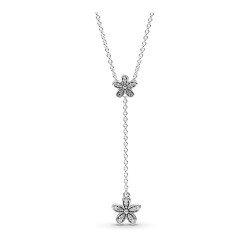 Pandora Dazzling Daisies CZ Pendant Necklace - Feminine Elegance