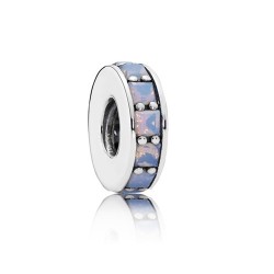 Sterling Silver Pandora Eternity Spacer with Opalescent White Crystals