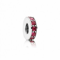  Sterling Silver Pandora Eternity Spacer with Ruby Crystals