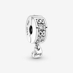 Sterling Silver Pandora Family Always Pave Clip Charm