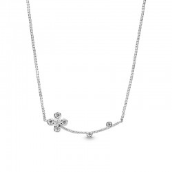 Sterling Silver Sparkling Flower Necklace by Pandora