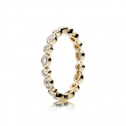 Pandora 14K Gold Marquise-Cut Eternity Ring with Clear CZ