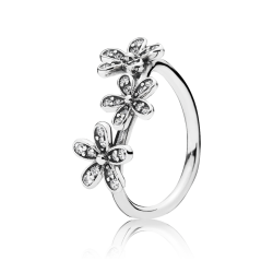 Pandora Dazzling Daisies CZ Stackable Ring - Floral Elegance