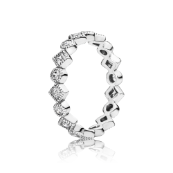 Pandora Sterling Silver Stackable Ring with Clear CZ