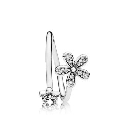 Pandora Dazzling Daisies Clear CZ Sterling Silver Ring