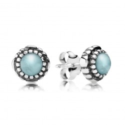 March Aquamarine Birthstone Stud Earrings - Embrace Beauty, Sincerity, and Loyalty