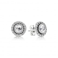 Pandora Classic Sparkle Stud Earrings, Crystal Clear