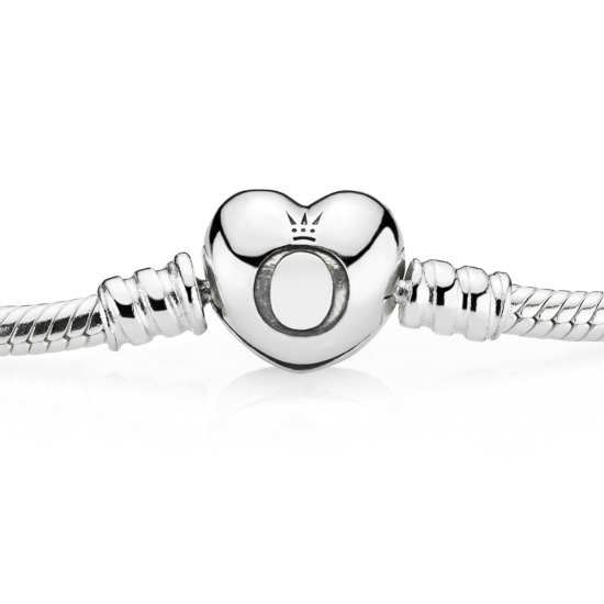 Pandora Silver Charm Bracelet with Heart Clasp - Express Your Love