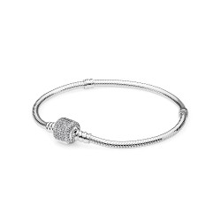 Pandora Sterling Silver Charm Bracelet with Signature Clasp