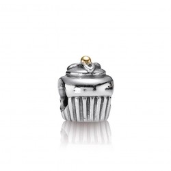 Pandora Cupcake Charm - Two-Tone Sterling Silver and 14K Gold