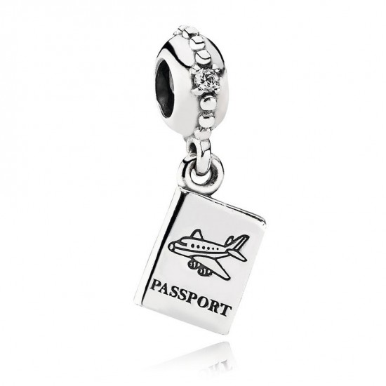 Pandora Passport Adventure Charm - Sterling Silver and Cubic Zirconia