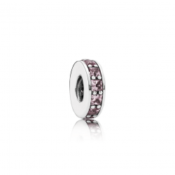 Sterling Silver Pandora Eternity Spacer with Blush Pink Crystals