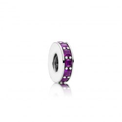 Sterling Silver Pandora Eternity Spacer with Royal Purple Crystals