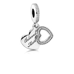 Sterling Silver Beloved Mother Dangle Charm - Express Your Love
