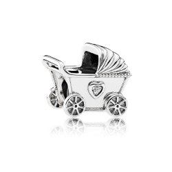 Pandora Baby Carriage Charm with Zirconia Accents - A Tribute to New Beginnings