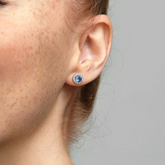 Pandora Blue Moonlight Sparkle Stud Earrings